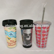 Custom plastic tumbler cups Plastic tumbler with paper insert Plastic tumbler cups